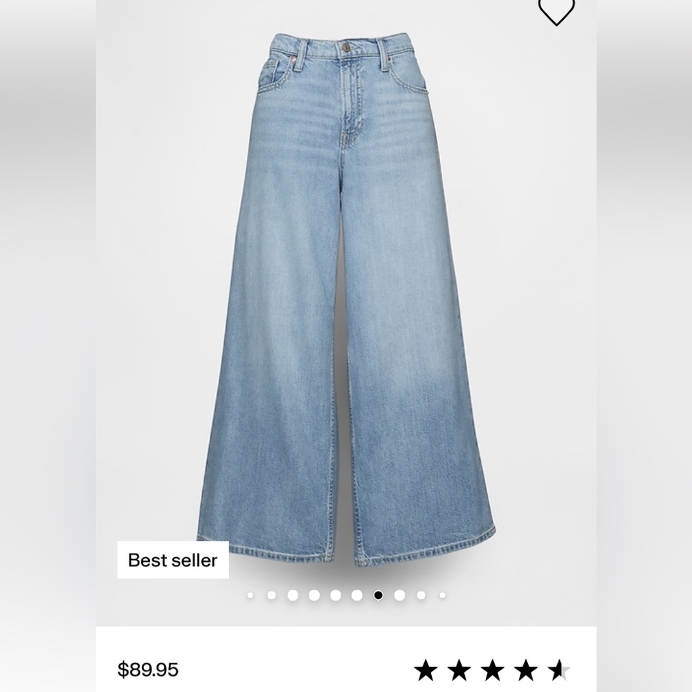 Gap Petite 2 Wide Leg Blue Women's Jeans